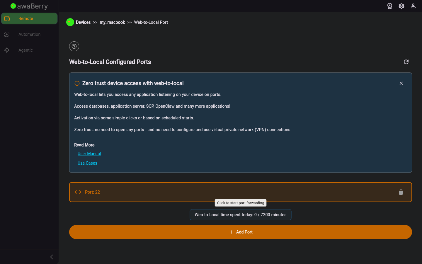 SSH Terminal — after interaction
